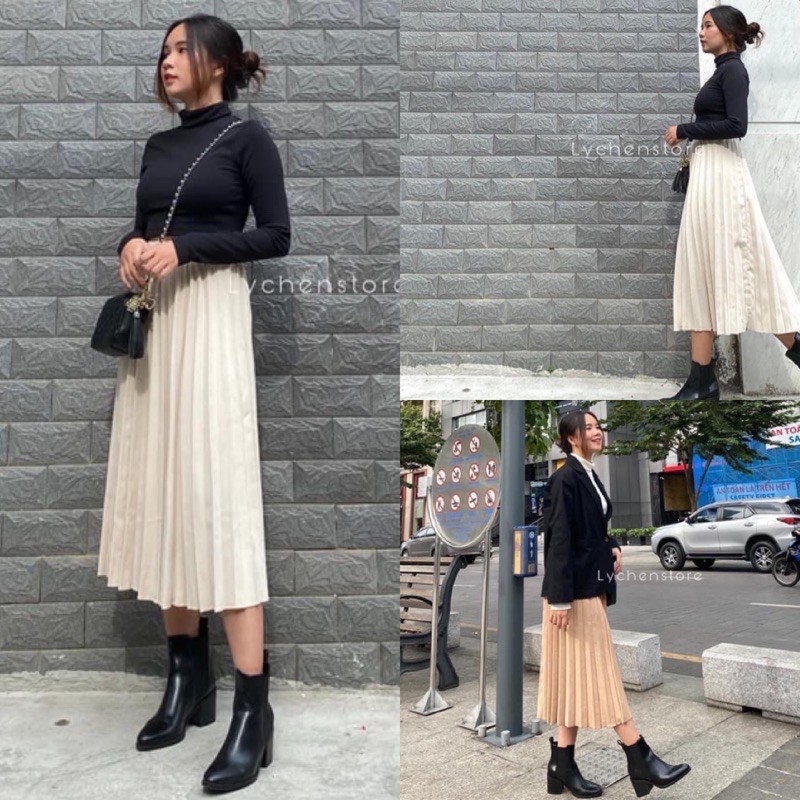 Chân Váy Trơn Via Skirt - chất vải siêu mát lưng chun co giãn đủ 3 màu | BigBuy360 - bigbuy360.vn