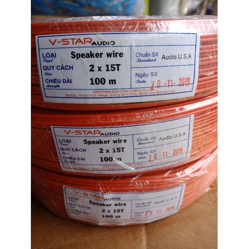 DÂY ĐIỆN ĐỔI 15 TIM VSTAR CUỘN 100M