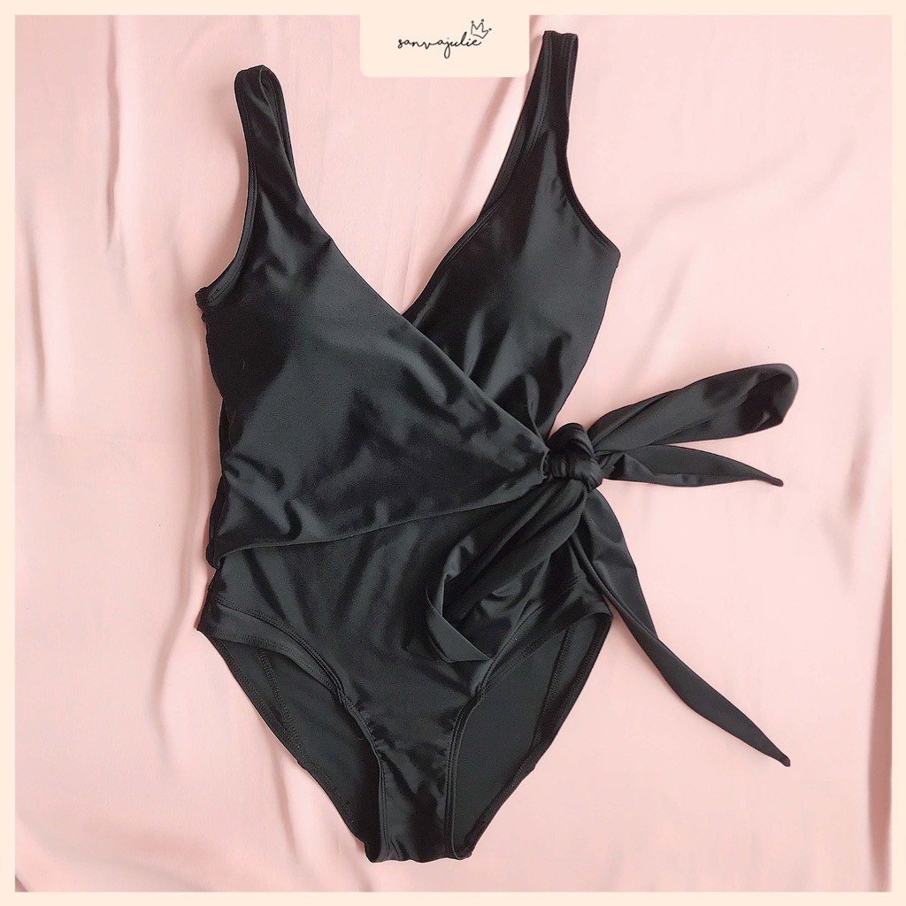 BIKINI Bộ bơi nữ đi biển cao cấp liền buộc nơ ngang bụng