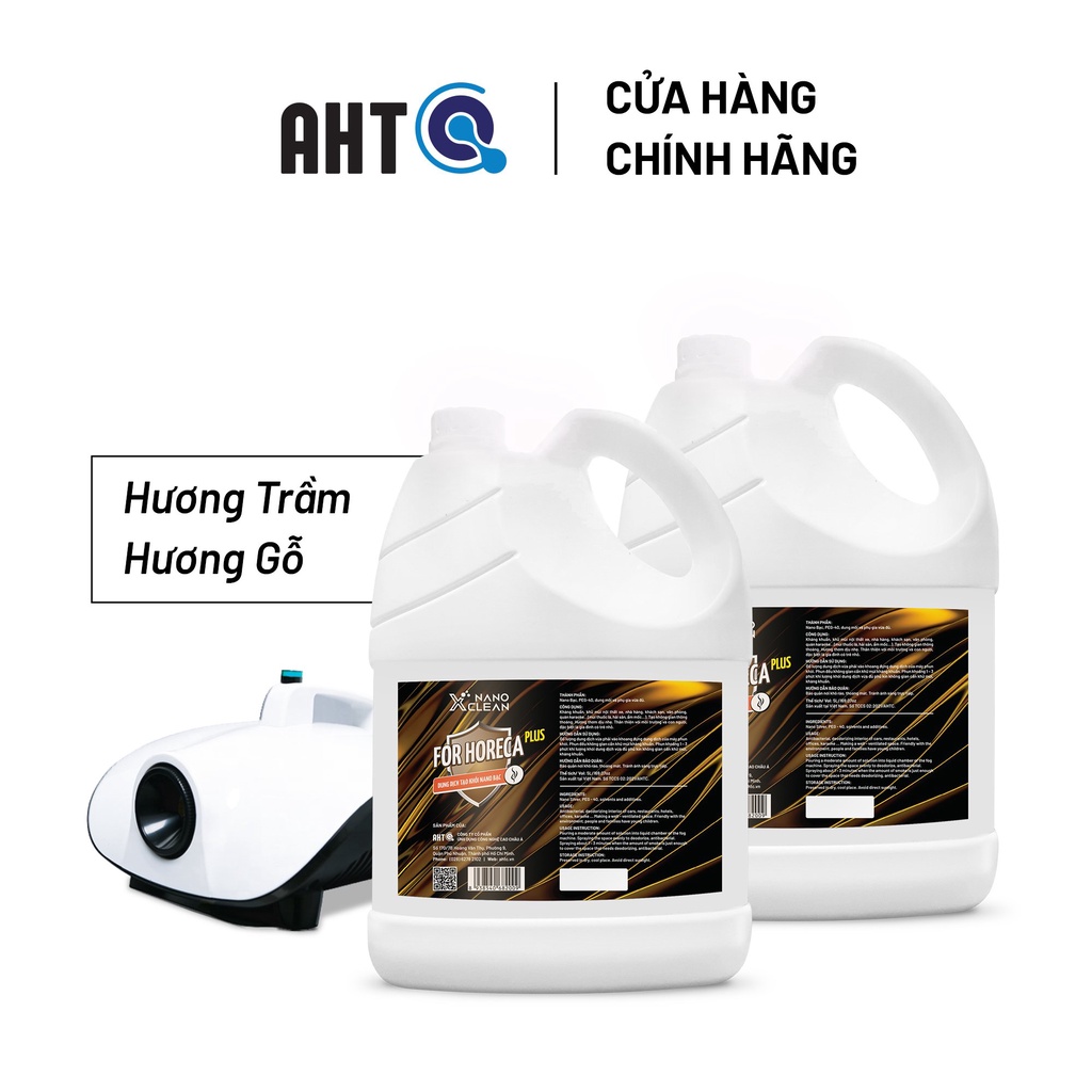 Dung dịch nano bạc tạo khói, phun khói Nano Xclean For Horeca plus - khử khuẩn, khử mùi, tạo hương thơm [COMBO 5L]