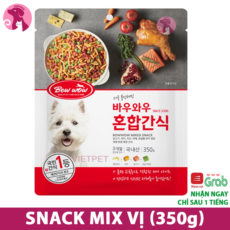 Snack dinh dưỡng cho thú cưng Bow Wow mix đủ vị