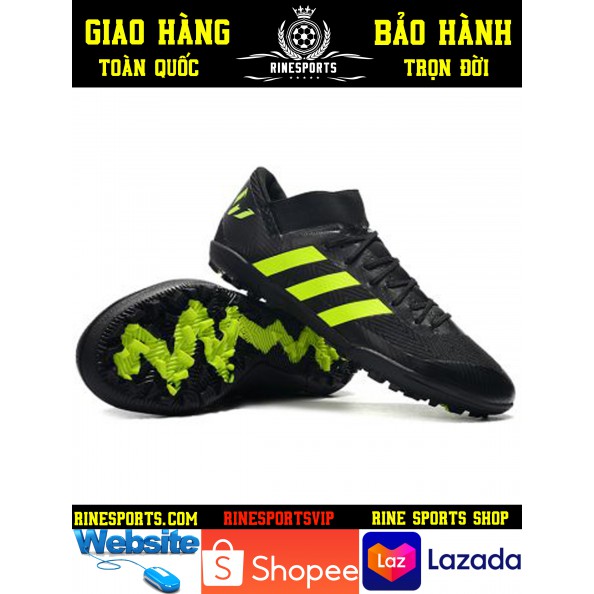 (HÀNG THAILAND) GIÀY BÓNG ĐÁ SÂN CỎ NHÂN TẠO 𝗔𝗱𝗶𝗱𝗮𝘀 NEMEZIZ MESSI ĐEN 18.3.TF CỔ NGANG.CAM KẾT Y HÌNH-CAM KẾT HÀNG TỐT N