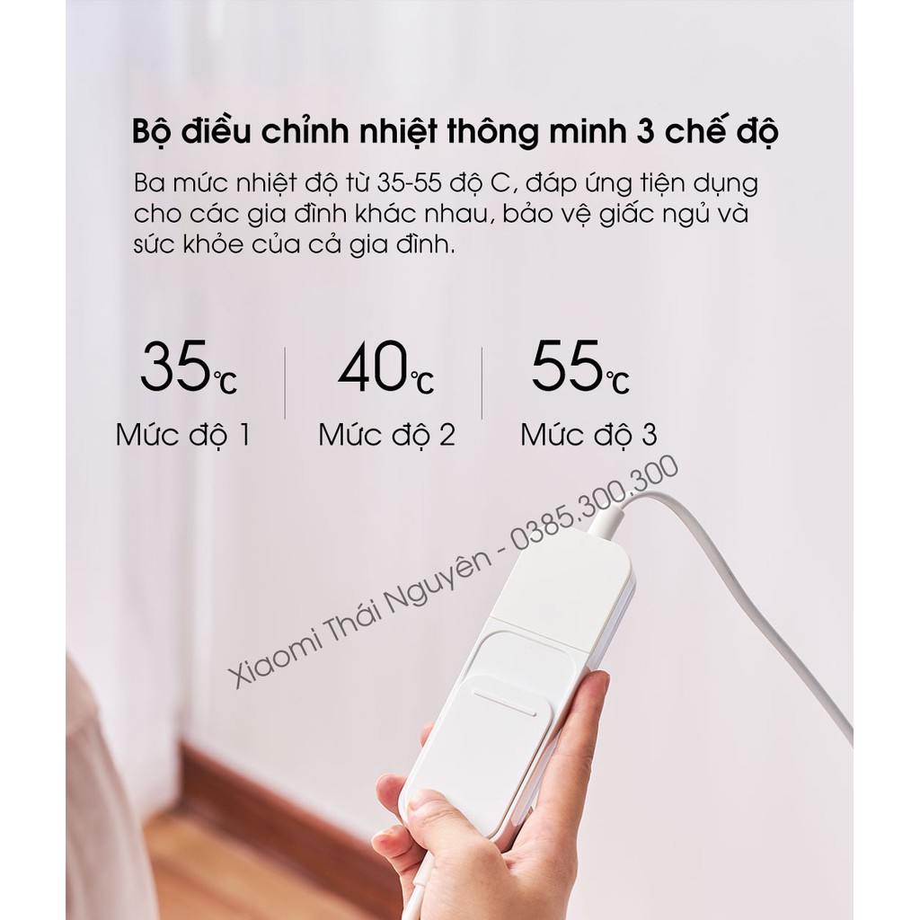 Chăn điện Xiaomi Xiaoda (Đơn - Đôi) kiểm soát nhiệt độ an toàn