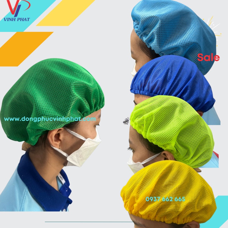 Nón lưới trùm tóc công nhân - lưới bọc tóc nhiều màu sắc, gọn nhẹ, tiện lợi và đảm bảo an toàn