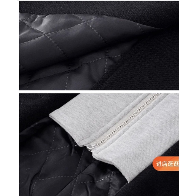 Áo khoác dạ lót bông phối cổ hoodie