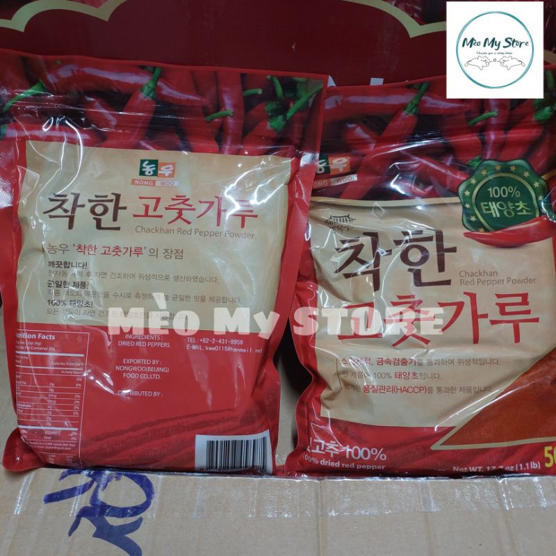 Ớt Bột Hàn Quốc Gói 500gram Làm Kim Chi