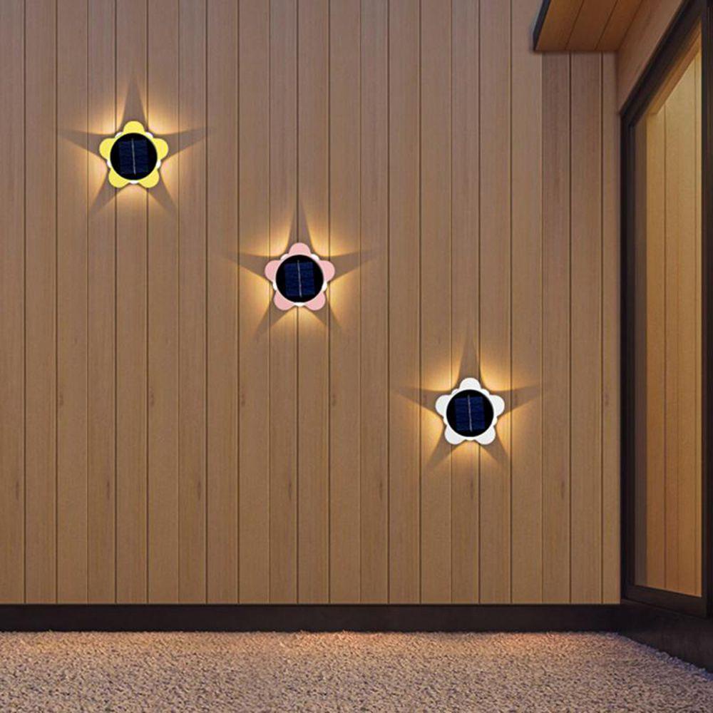 4 Đèn LED Gắn Tường Hình Hoa Mận Sử Dụng Năng Lượng Mặt Trời