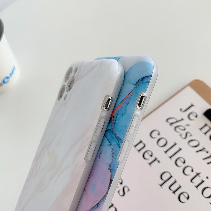 【Ready Stock】iPhone Case iPhone 11 Pro Max XS XR X 8 7 Plus Marble Patterned Soft Silicone Case Cover