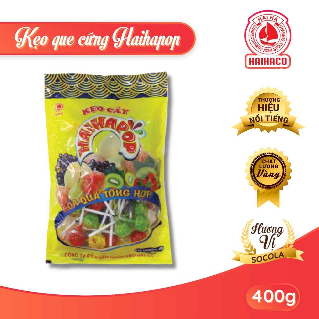 Kẹo que cứng HAIHAPOP HẢI HÀ - Túi 400g