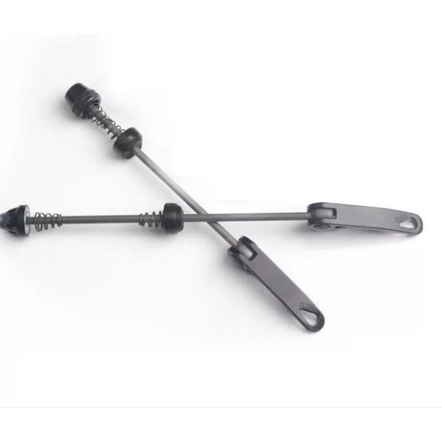 Bộ trục rỗng trước sau xe đạp ty kẹp tháo lắp nhanh - Hàng loại 1