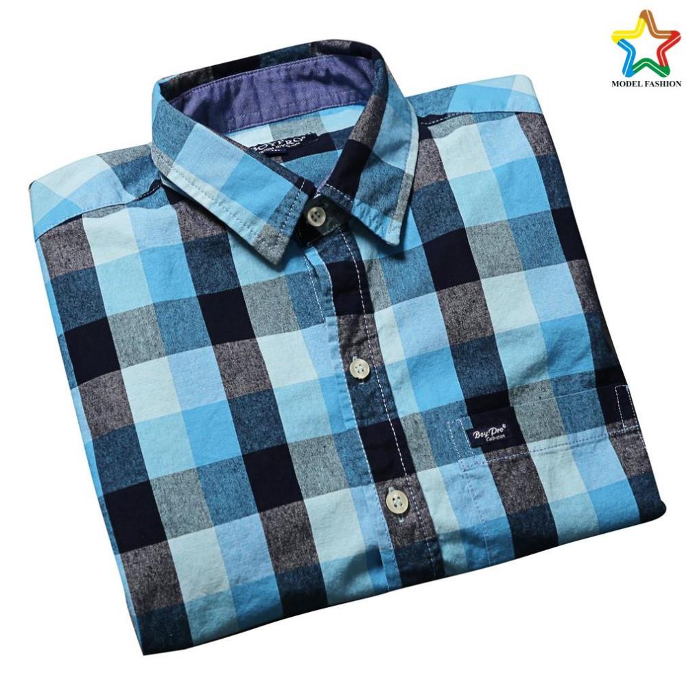 Áo sơ mi nam caro cao cấp dài tay MODEL FASHION SM01 (đỏ, xanh)