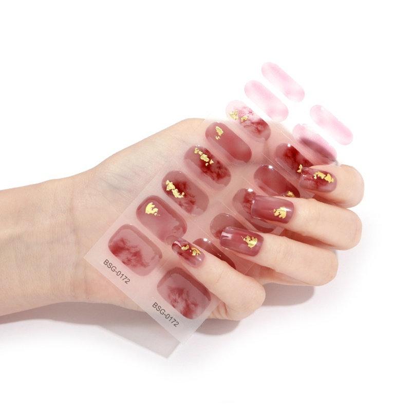 Sticker Dán Móng Tay Dạng Gel Chống Nước Bán Nguyệt Thời Trang Cổ Điển