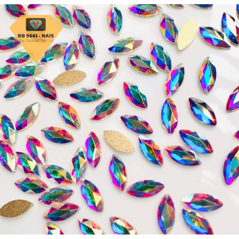 Đá khối chân bằng hình hạt gạo trang trí móng Nail 2.500vnd