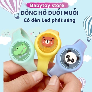 Vòng tay, đồng hồ đuổi muỗi có đèn led phát sáng dành cho bé, Cha mẹ khỏi lo muỗi đốt bé,babytoy2021
