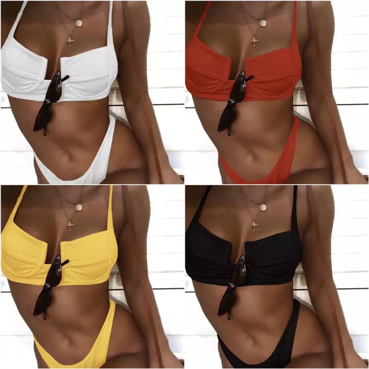 [NHIỀU MÀU] Bikini Set Chất Thun Tăm Có Gọng Tôn Dáng | BigBuy360 - bigbuy360.vn