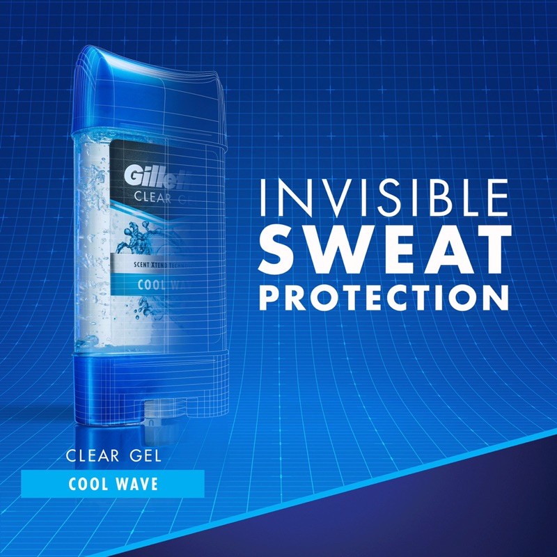 Lăn Khử Mùi Nam Gillette Cool Wave Clear Gel {Hàng Air - Bill US}