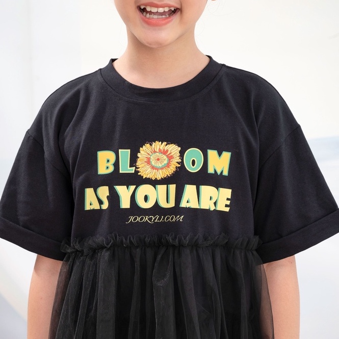 Đầm bé gái JOOKYLI cotton Bloom phối voan 43G0987