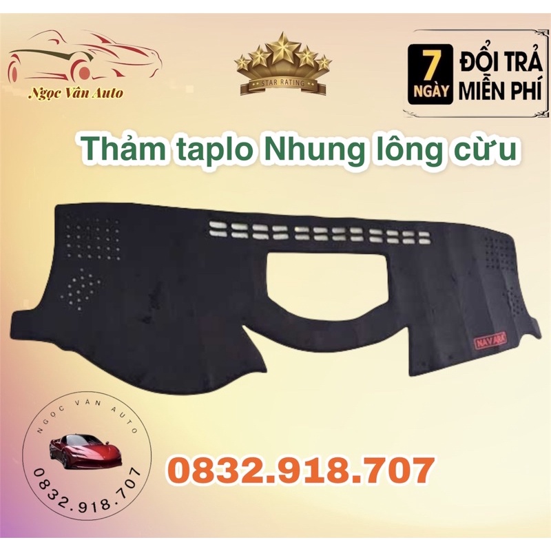Thảm Taplo Nhung Navara 2014 - 2021, nhung lông cừu 3 lớp có chống trượt