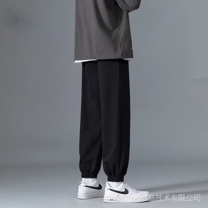 Quần Jogger Màu Đen Dáng Rộng d5 Năng Động Thời Trang Dành Cho Nam