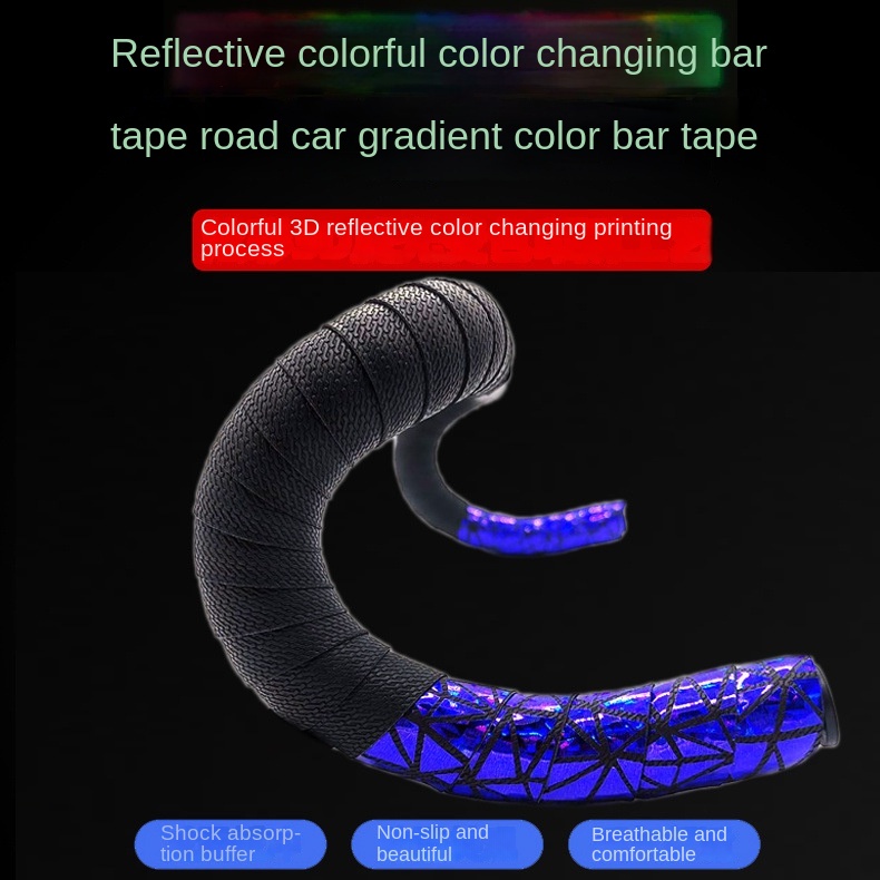 Tay Cầm Xe Đạp Bằng EVA Chống Trượt Màu Gradient Phản Quang Độc Đáo