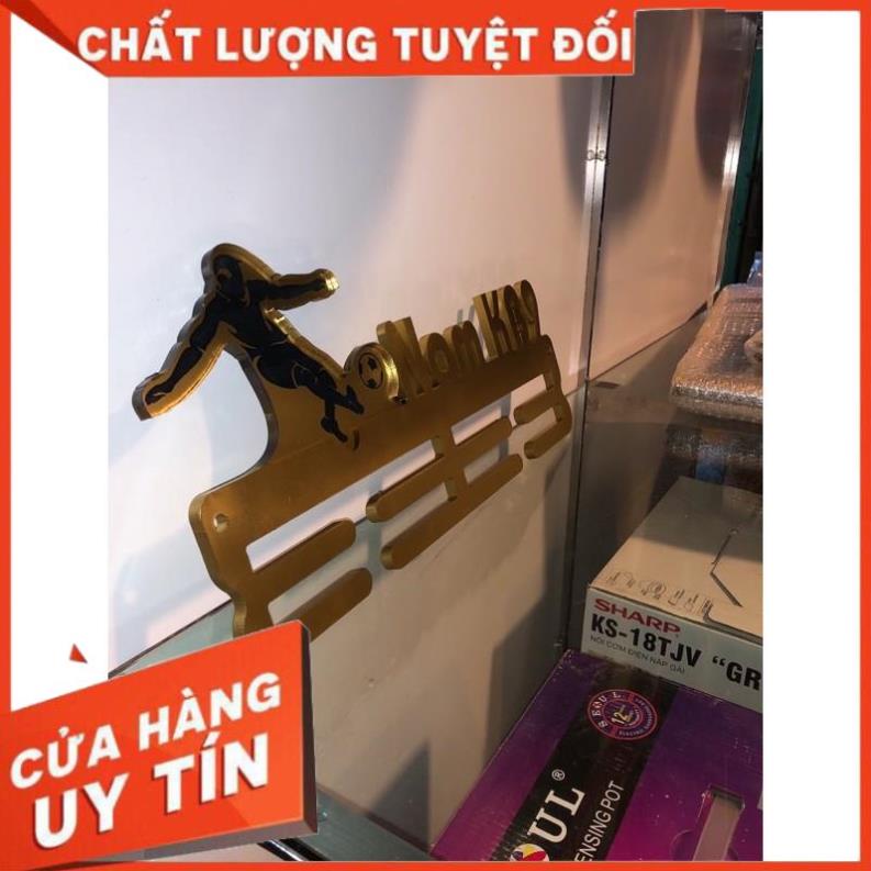 Giá treo huy chương, Bóng đá, 41x20cm, sơn màu Rich Gold