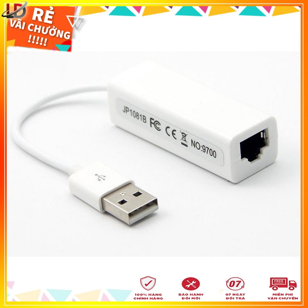 Cáp chuyển USB 2.0 to LAN (trắng) tốc độ 10/100Mbps giá rẻ - Phukienleduy