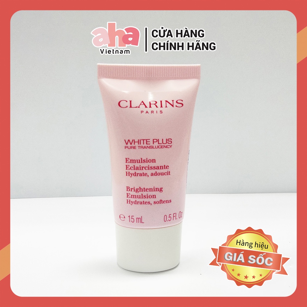 Sữa dưỡng ẩm làm trắng Clarins White Plus Brightening Emulsion 15ml