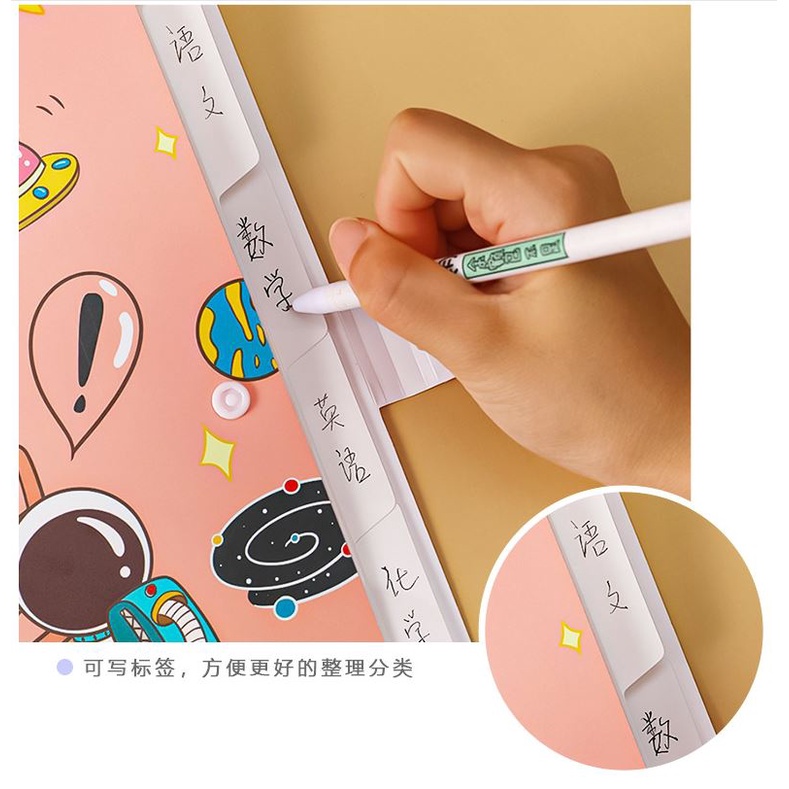Cặp A4 Phi Hành Gia đựng tài liệu, sách vở Siêu Đáng Yêu