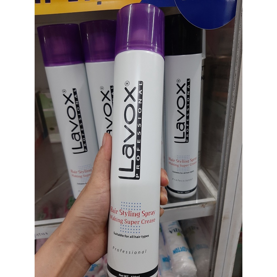 Keo Xịt Tóc Giữ Nếp Cứng Và Mềm Lavox 420ml