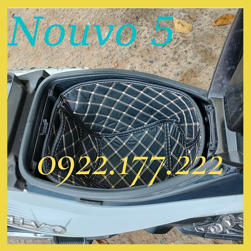 Lót cốp da dùng cho Yamaha Nouvo 5, có tụi đựng giấy tờ tiện dụng
