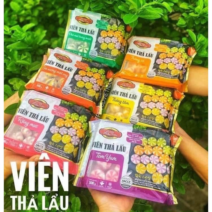 (CỰC RẺ) viên thả lẩu Lacusina các vị túi 500gr