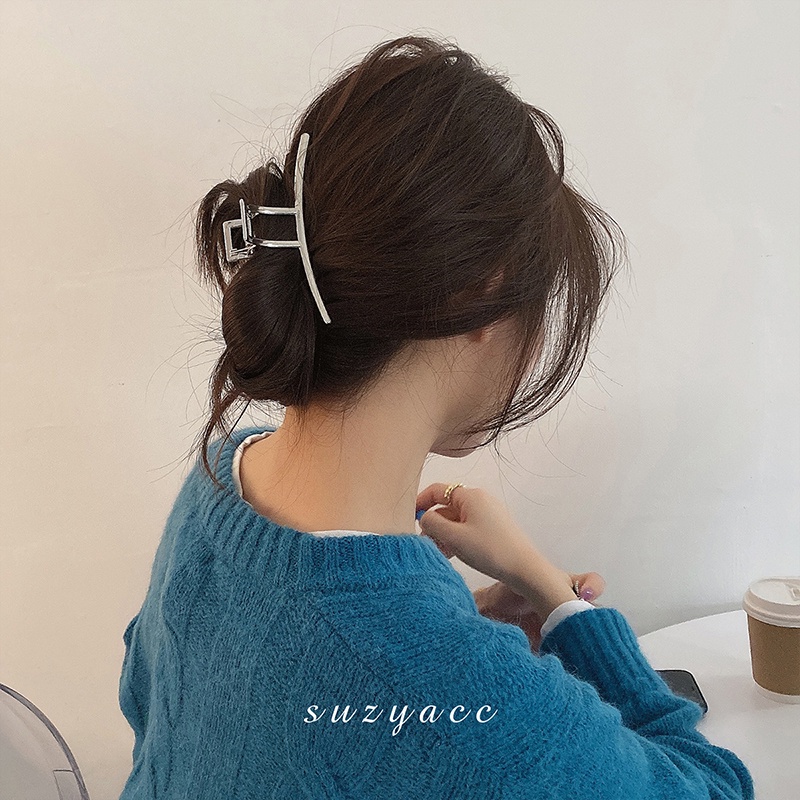 Kẹp tóc kim loại cỡ lớn phong cách hàn quốc xinh xắn cho nữ