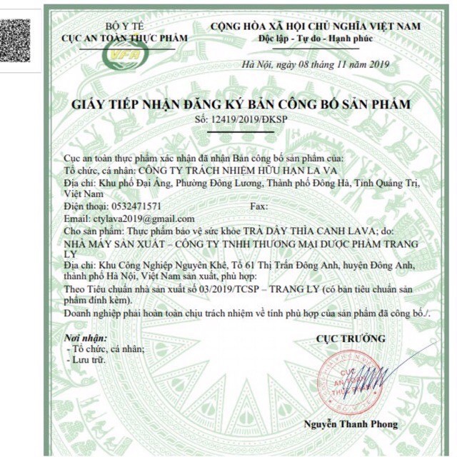 Trà Dây Thìa Canh Lava Hộp 30 gói Hỗ trợ tiểu đường