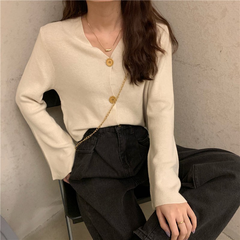 Áo cardigan tay loe màu be DK020 | BigBuy360 - bigbuy360.vn