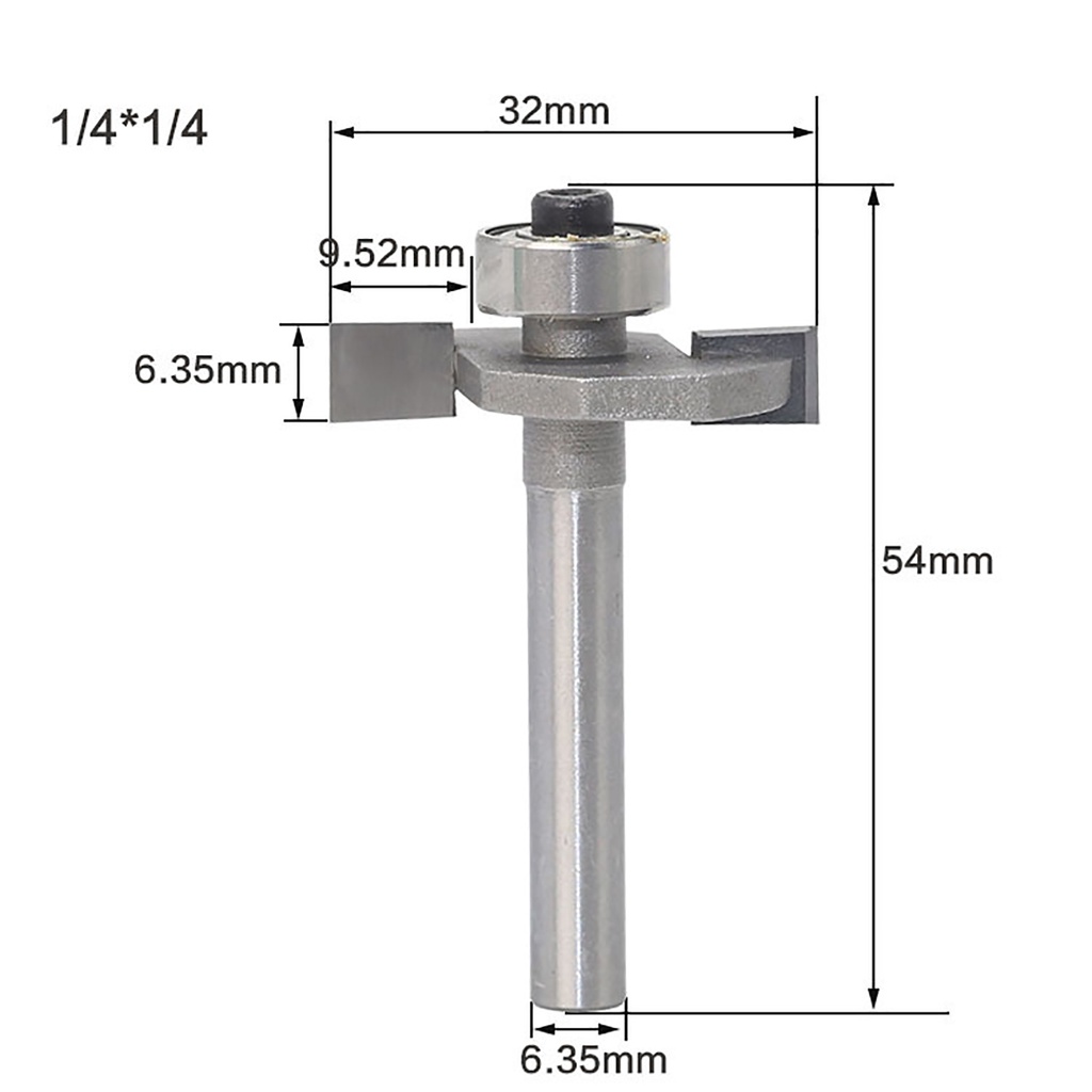 Mũi phay khớp chữ T 1/4 inch chuyên dụng cho thợ mộc
