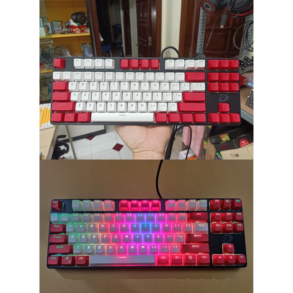 Bàn phím cơ DAREU EK880 led RGB bản Mix keycap Pbt nhiều màu đa dạng mẫu