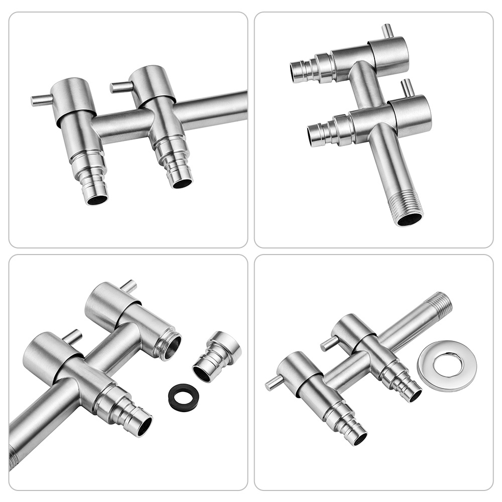 Vòi Nước Đơn / Đôi Bằng Thép Không Gỉ EKEZ SUS304 Cho Phòng Tắm