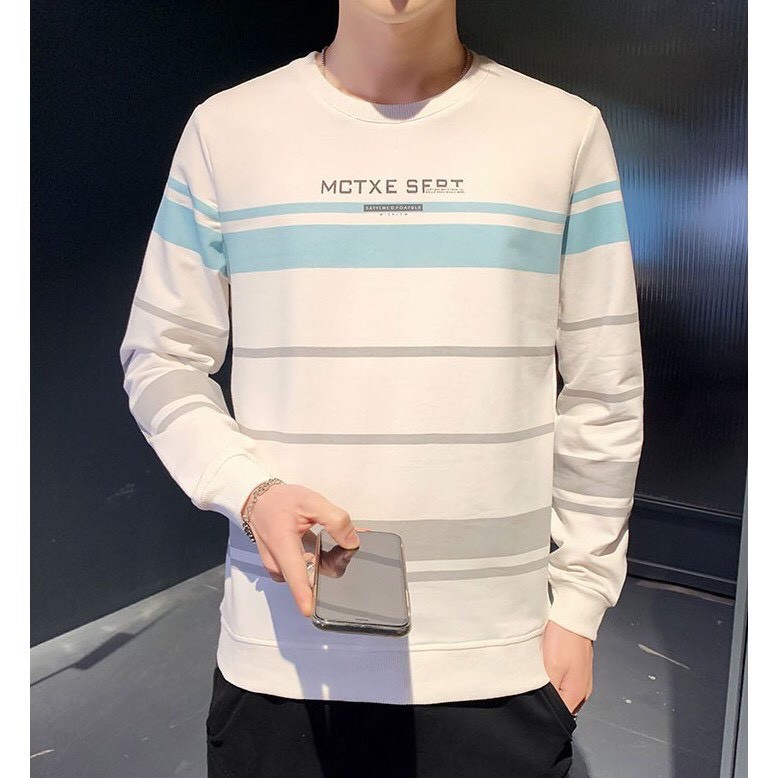 Áo thun nam tay dài 💙𝐅𝐑𝐄𝐄𝐒𝐇𝐈𝐏💙sweater Áo thun nam dài tay đen 3 gạch thoáng mát, co giãn tốt. | BigBuy360 - bigbuy360.vn