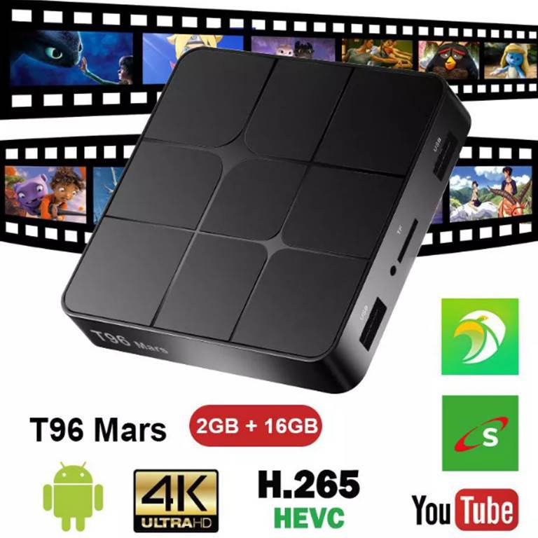 (4+64GB)TVBOX T96 MARS hỗ trợ 5G HỆ ĐIỀU HÀNH ANDROID XEM TV CÁP VÀ PHIM HD MIỄN PHÍ (Bảo hành 6 tháng)
