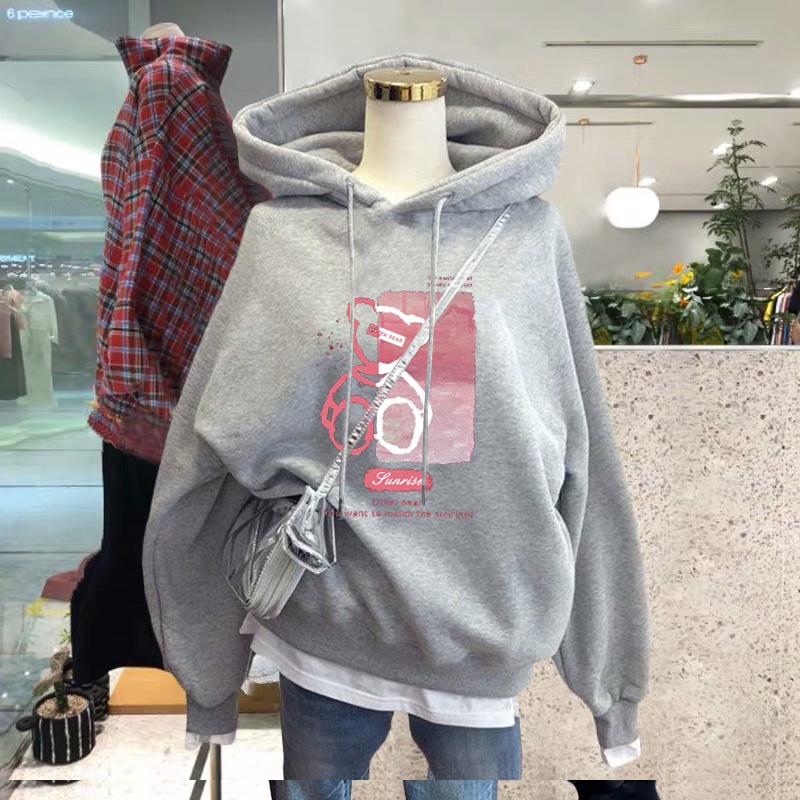 NRVP Áo Hoodie Dáng Rộng Thời Trang Hàn Quốc 2022 Dành Cho Nữ