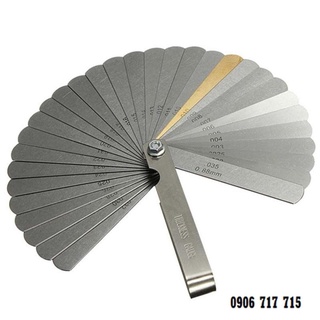 Thước căn lá 32 miếng bằng inox để đo độ dày khe hở