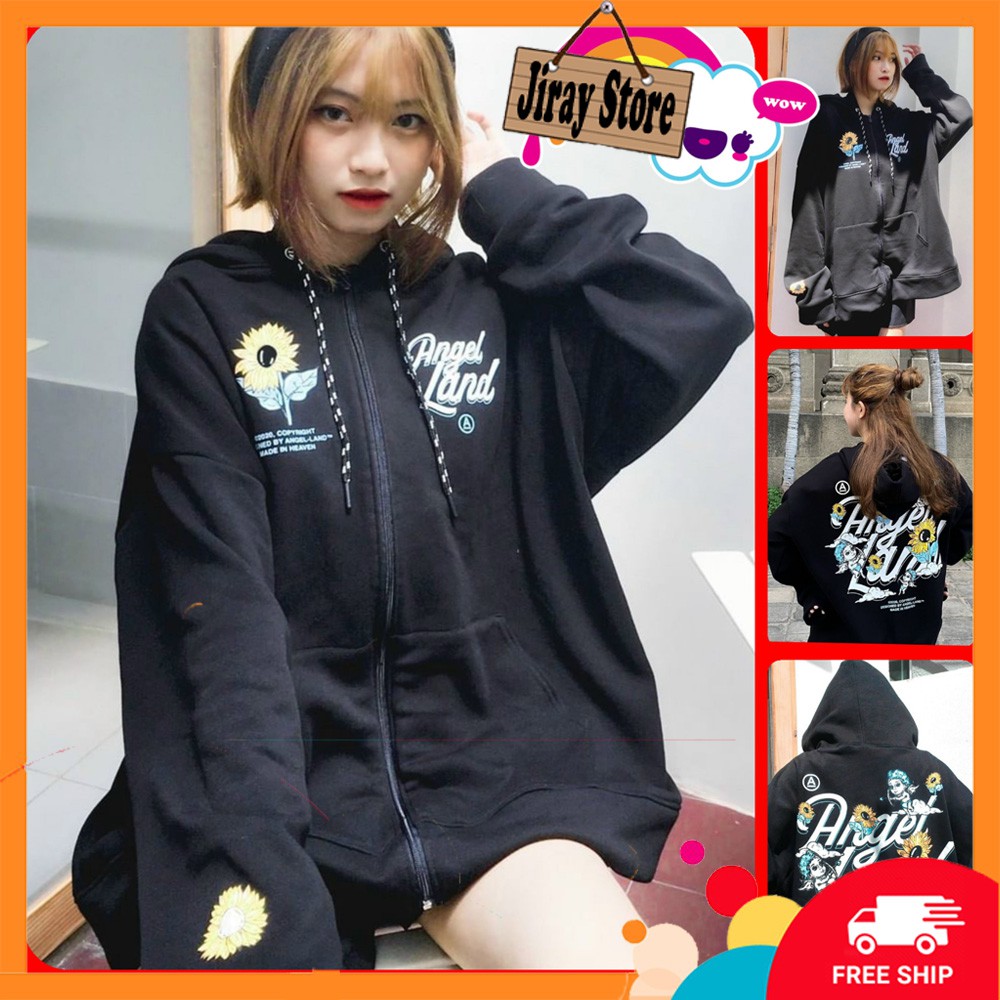 (MỚI) ÁO HOODIE - ÁO KHOÁC NỈ ANGEL LAND ( FORM RỘNG )