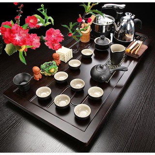 🎁TẶNG KÈM QUÀ HOT🎁, Gỗ Hương, bàn trà điện thông minh cao cấp, bộ bàn trà điện tự động
