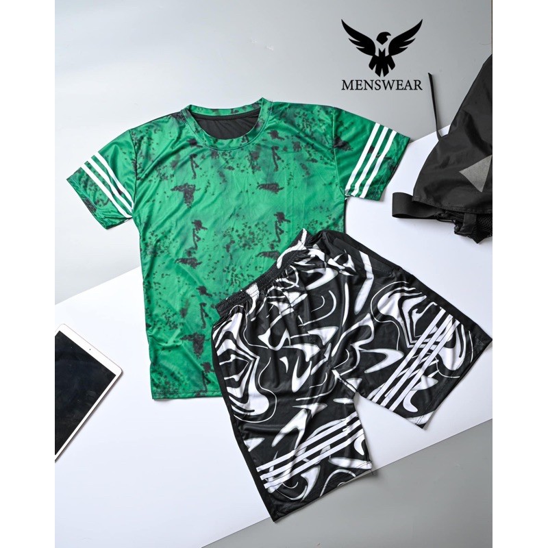 Bộ Thế Thao Nam, Bộ Quần Áo Thun Nam Cộc Tay In 3D chất liệu thun lạnh - BN177 | BigBuy360 - bigbuy360.vn