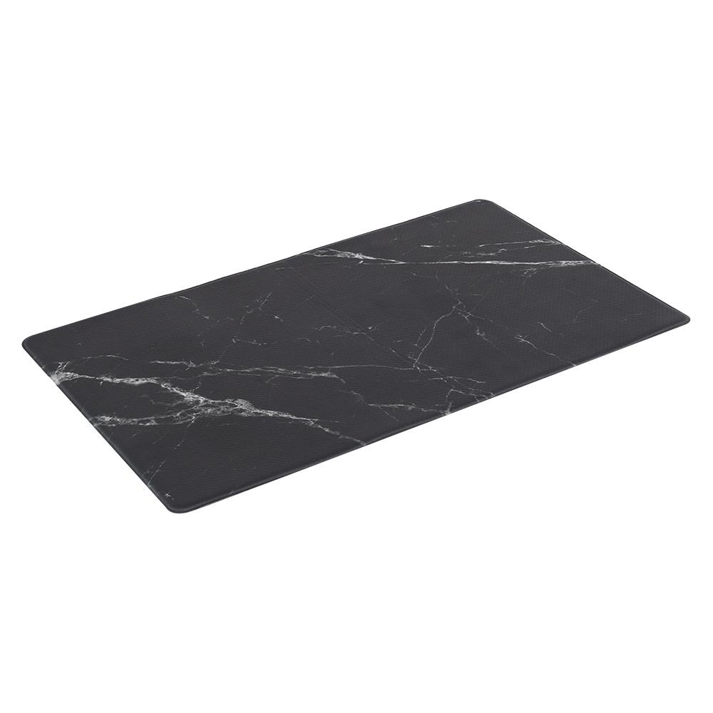 Homebase MOYA Thảm lót sàn MA5228B bằng nhựa PVC 75X46X1CM. họa tiết đá cẩm thạch đen