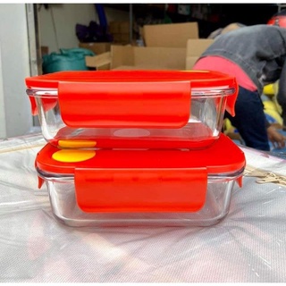 Bộ 3 thố thủy tinh glass có nắp đậy 620ml
