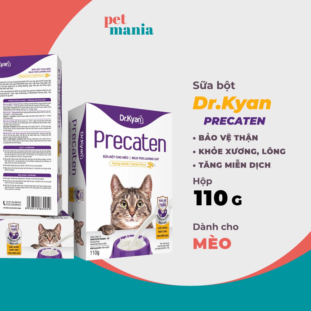 Sữa bột cho mèo Precaten 110g