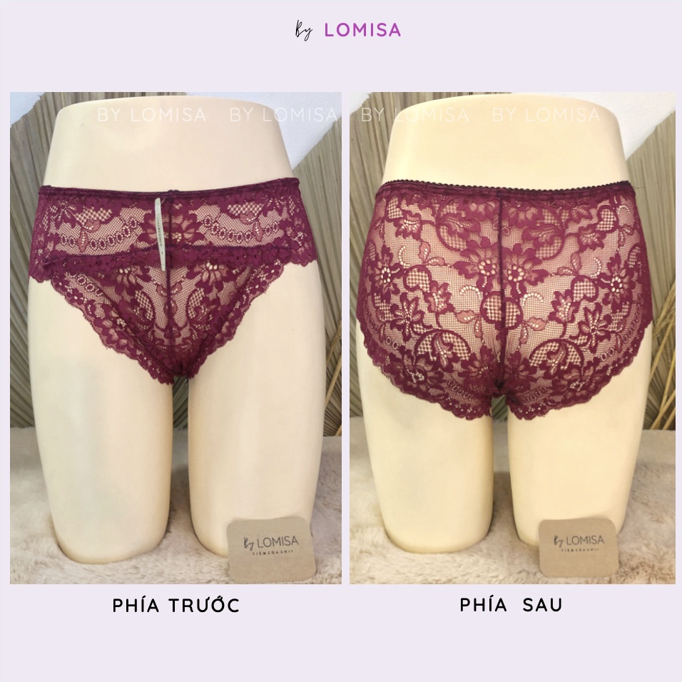Set 5 quần lót nữ ren sexy siêu hot ôm mông, thoáng khí từ 40 - 65 kg QR0012  - By LOMISA