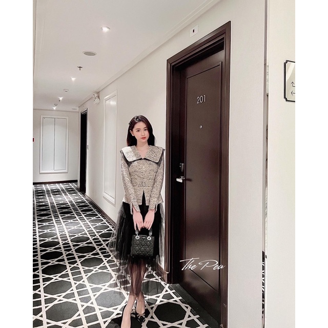 [ẢNH THẬT+VIDEO] EFFIE TOP mix Chân váy voan lưới đen 3 tầng