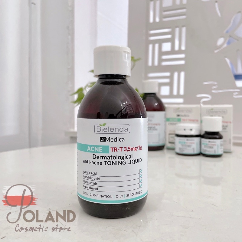 Toner cho da dầu mụn giúp làm sạch sâu & dịu da, giảm mụn, kiềm dầu nhờn Bielenda Dr Medica 250ml